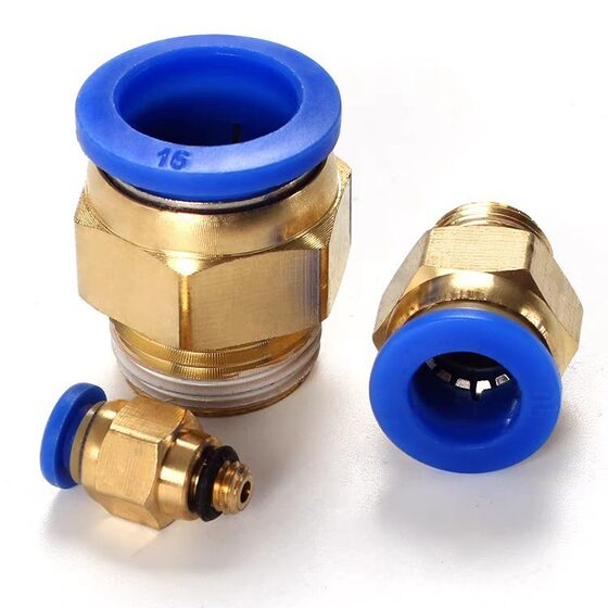 Pneumatic air pipe with thread straight-through quick 304 stainless steel quick plug connector PL6-8-10-12-PC8-01-02