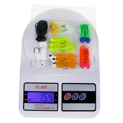Hunting High 17-piece Lure Bait Set Lead Head Hook Combination Fishing Bait Soft Maggot Long-distance Sea Fishing Bait Cross-border Set