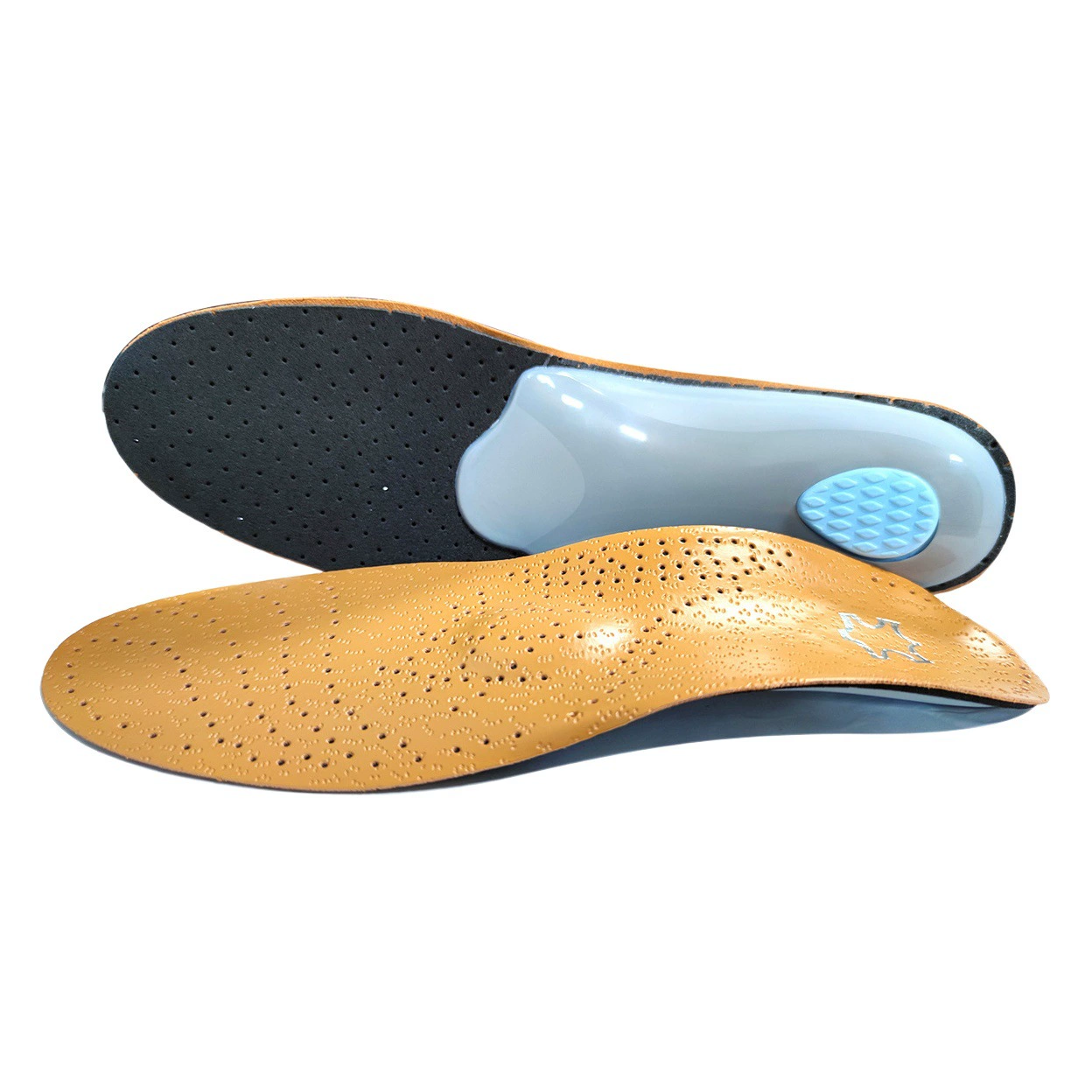 Трансграничная горячая Распродажа кожаная ортопедическая стелька арочная Подушка латексная Плоская стопа ортопедическая подошва унисекс оптом