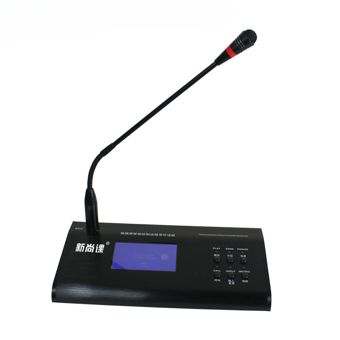 Pantalla táctil estación de paginación remota estación de trabajo remota estación de paginación remota sistema de radiodifusión digital micrófono de paginación remota