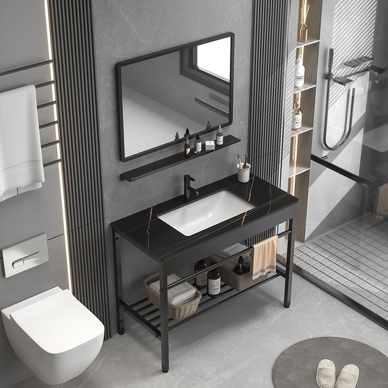 Jomow Floor-Standing Washbasin Stainless Steel Bracket Bathroom Balcony Basin Ceramic Integrated Washbasin Basin Combination