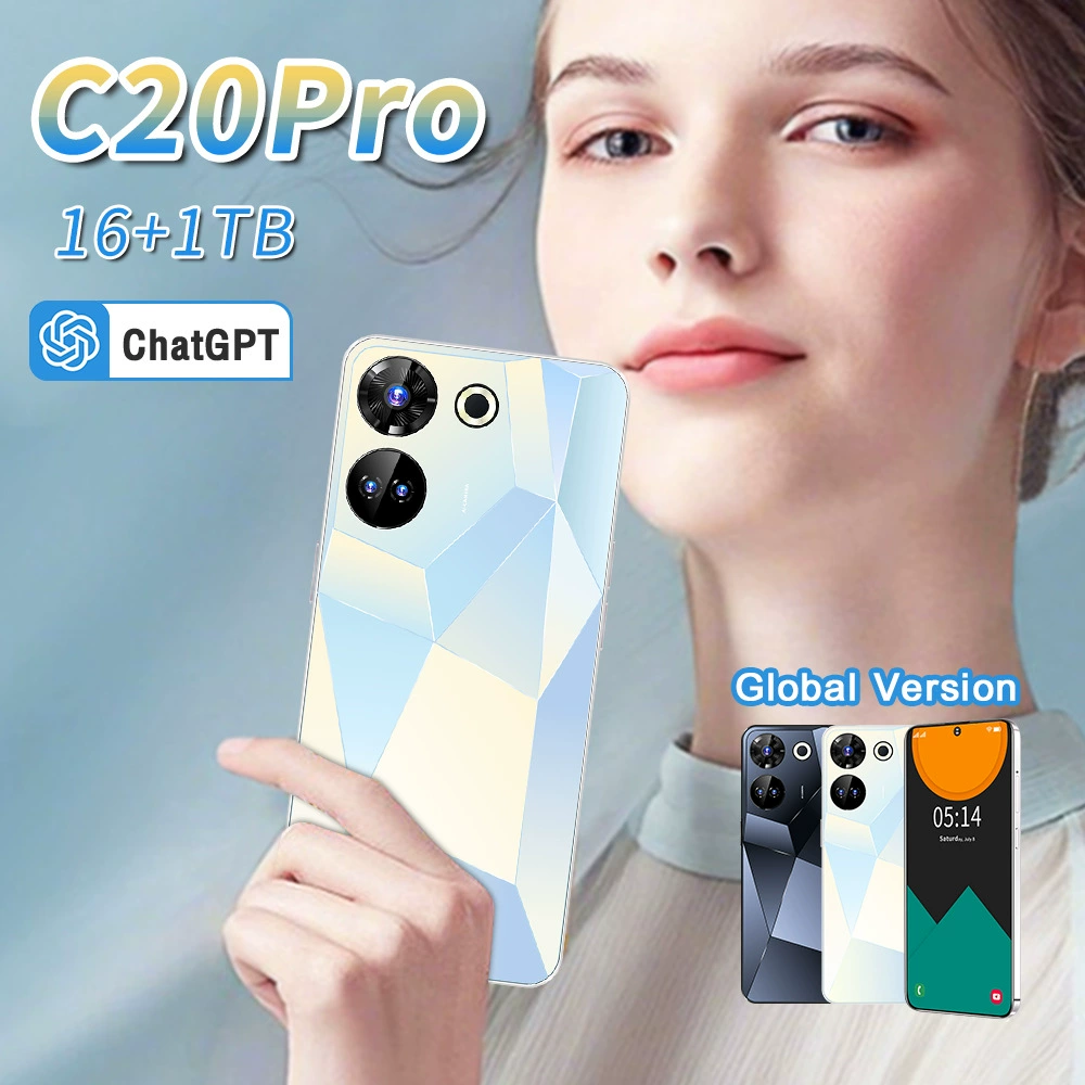 Большой мобильный телефон Pro, для импорта, C20, широкий экран, 3"