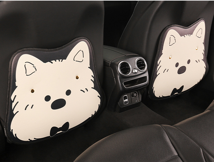 Car Seat Cushion, Breathable for Summer, Suitable for All Seasons, Black and White West Highland Women's Seat Cushion, Cute Seat Cover with a High-End Feel