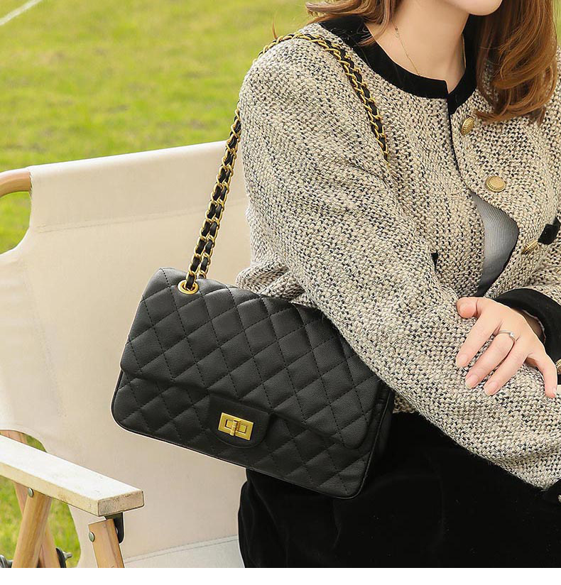 Caviar Lingge 2024 Nuova borsa a tracolla versatile a tracolla di grande capacità con catena alla moda_voghion.com