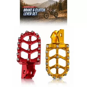 Suitable for off-road motorcycle modification, SURRON aluminum alloy footrests with studs, CNC-machined, exclusively for cross-border sales