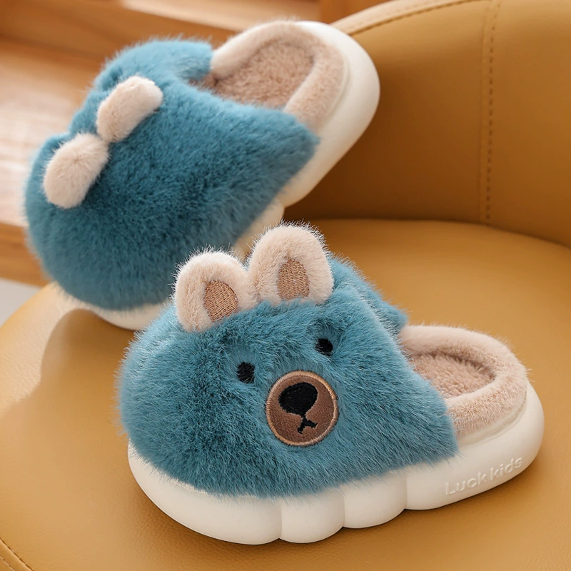 Children's demi-season cartoon non-slip cute keep warm slippers for boys indoor, for teenagers