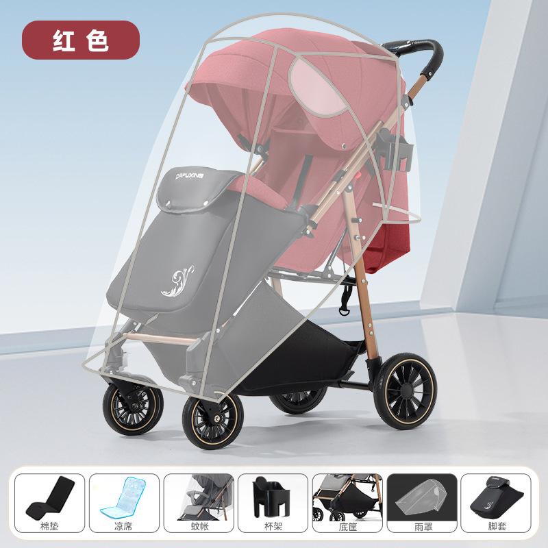 cochecito para bebés que se puede sentar y acostar, coche plegable ligero para bebés de dos vías amortiguador para recién nacidos para caminar artefacto mágico