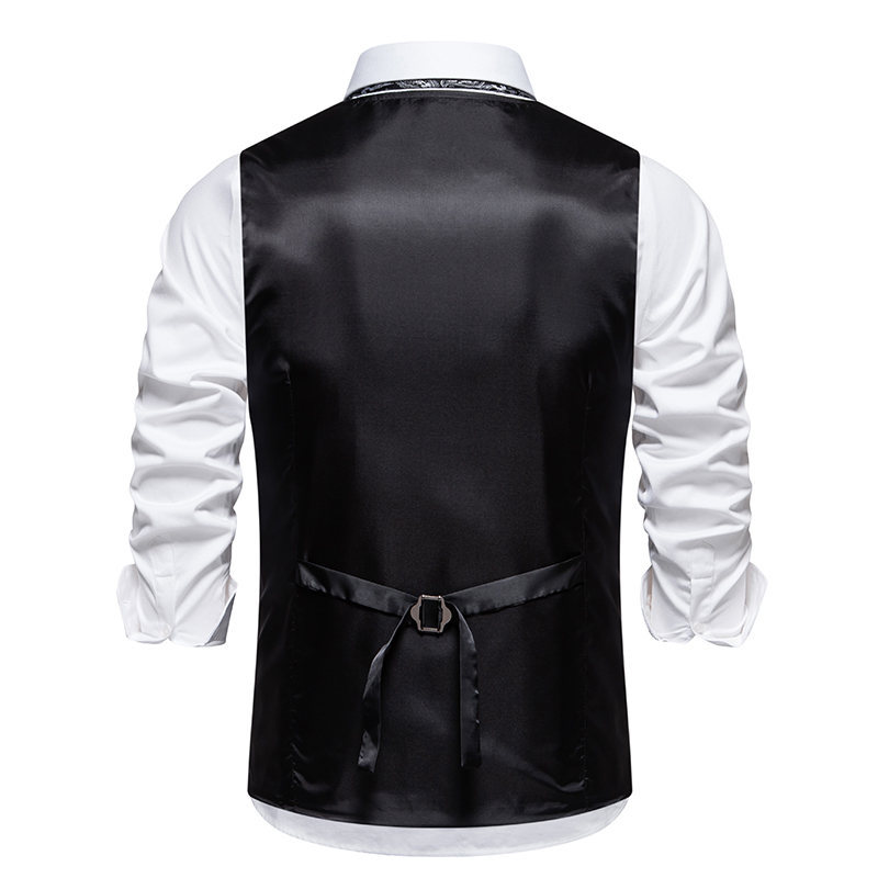 2024 Frühjahr/Sommer neuer Fischgräten-Wollanzug für Herren mit V-Ausschnitt_voghion.com