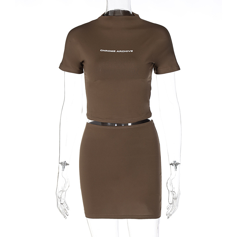 Completo gonna donna con top girocollo e gonna aderente_voghion.com
