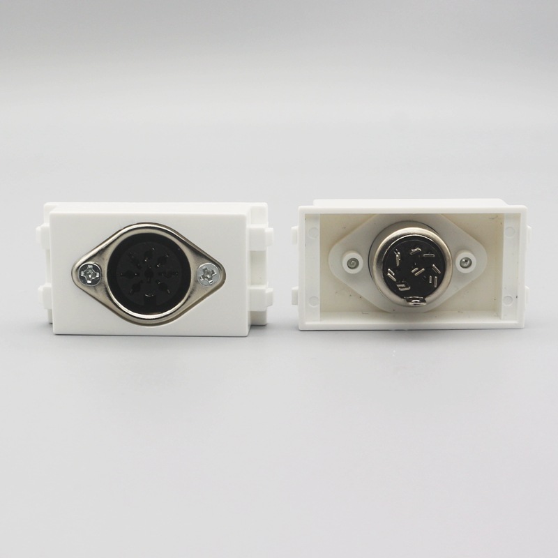 128型数字八芯会议话筒插座 DIN手拉手8p会议接口 DCN母会议模块