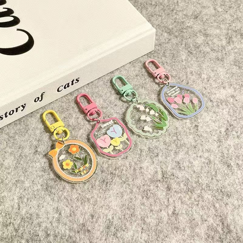 Students exquisite gift small pendant bag cute creative new girls doll acrylic key chain gift