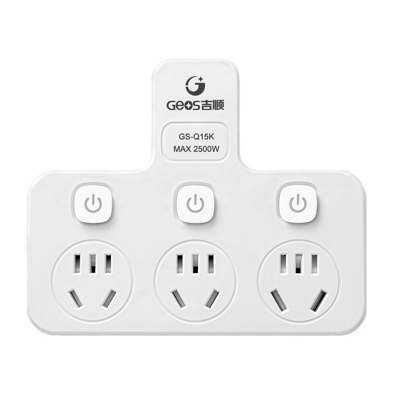 Convertidor de expansión de zócalo de cobre Jishun inalámbrico enchufe de fila de un interruptor de control múltiple para electrodomésticos enchufe de fila tipo de letra