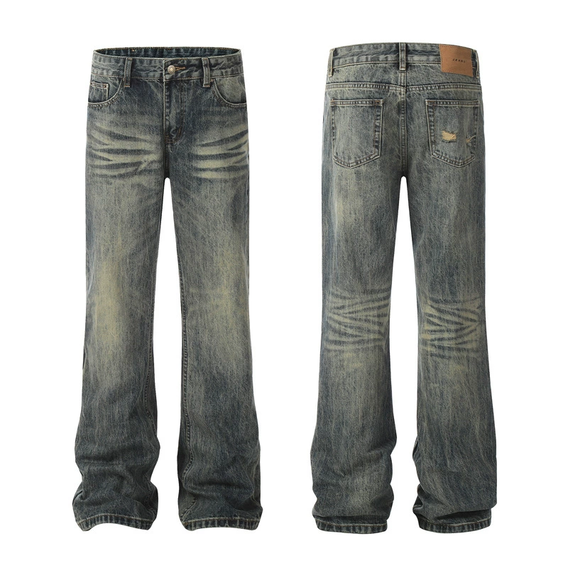 Модные свободные прямые джинсы, брюки, loose straight fit