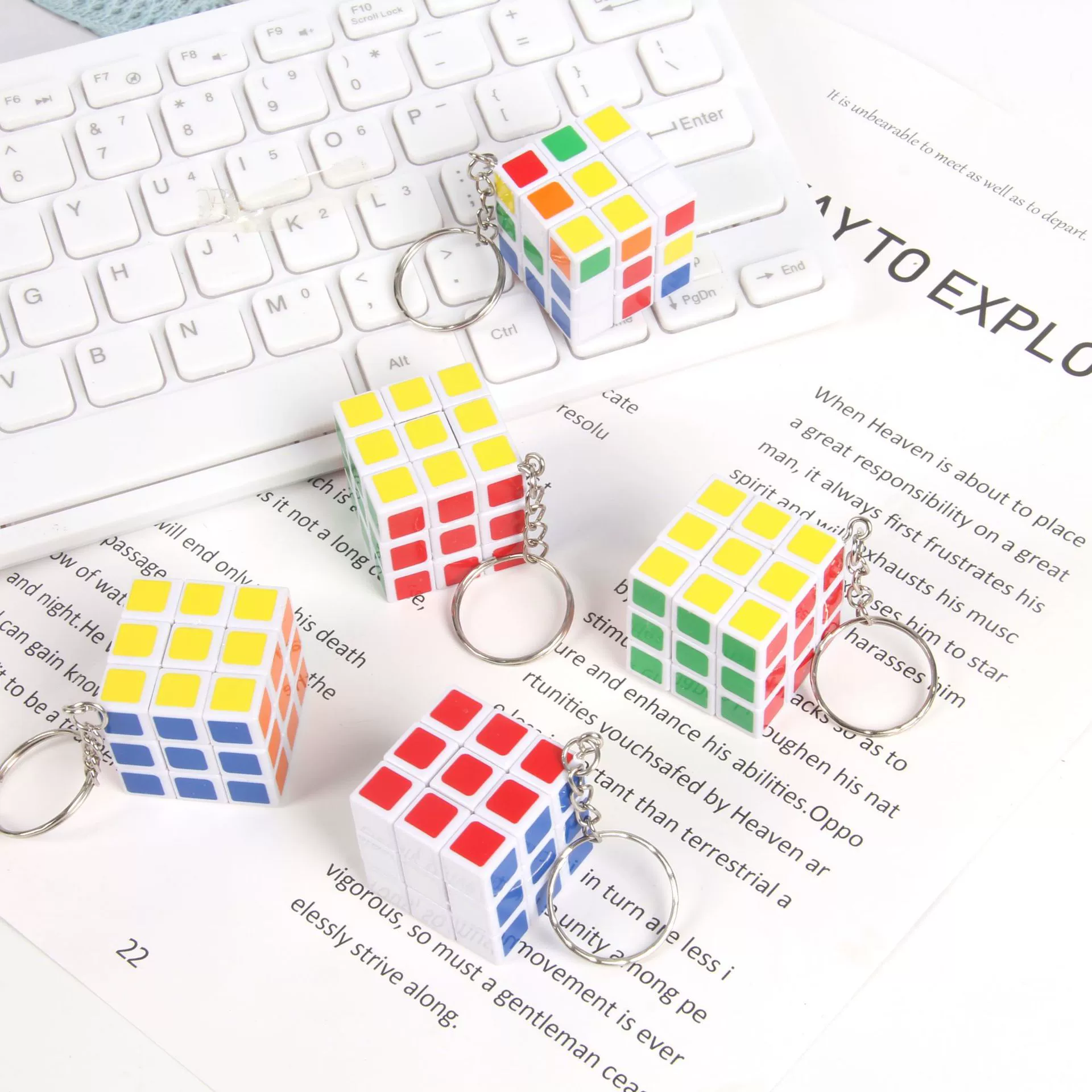 Small Rubik's cube, keychain, pendant, toy, third order, 3.5cm, anti-stress, wholesale
