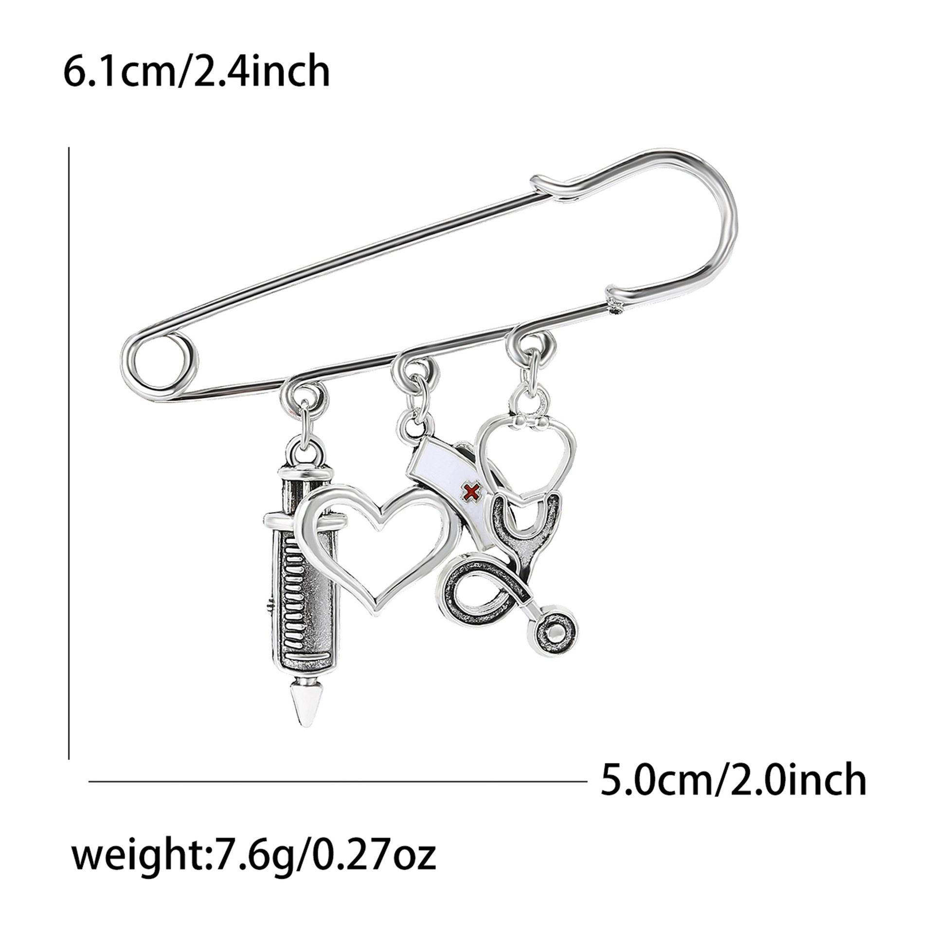 Brooches Classification Novelty Pin Nurse Hat Toothbrush Toothpaste Alloy Plating Women's Brooches