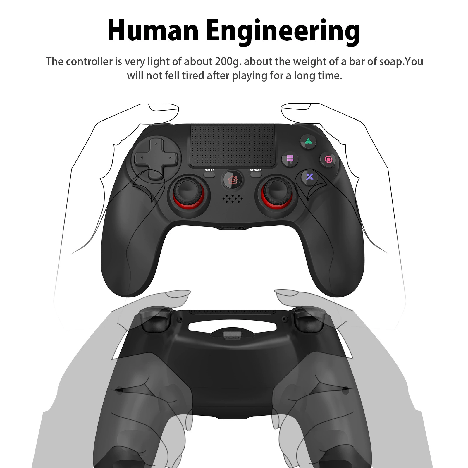 Handle, wireless bluetooth controller, engine, vibration