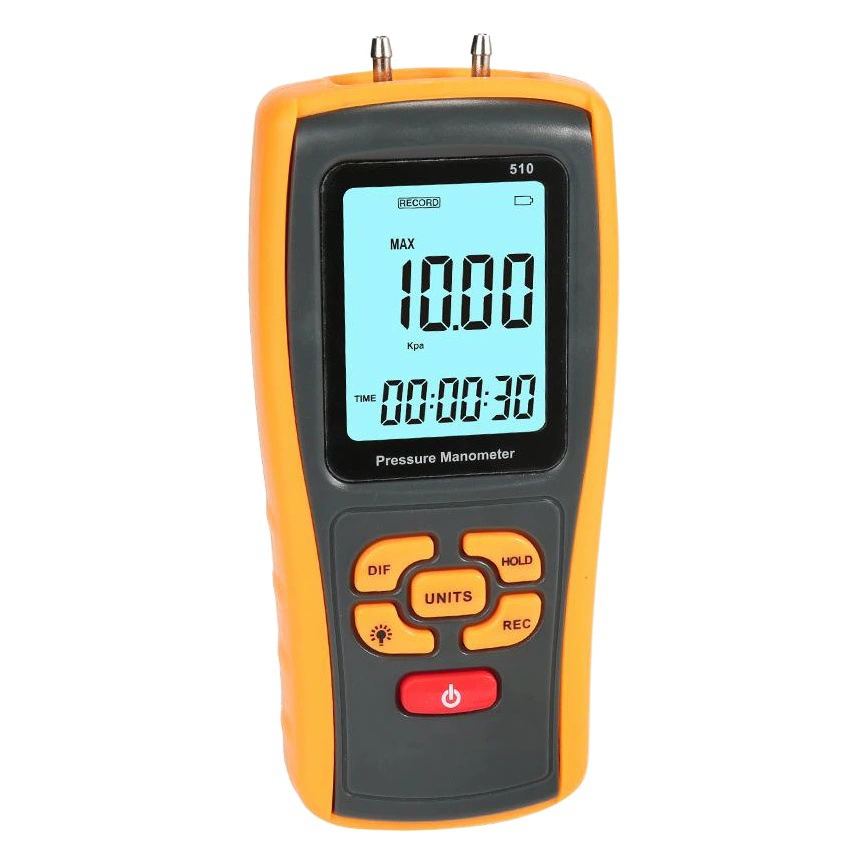 Стандартная мудрость GM510 портативный высокоточный цифровой дифференциальный датчик давления инструмент Манометр давления
