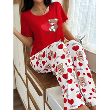 R 40990 Women's short sleeve pants loungewear Ůʿ���䳤���