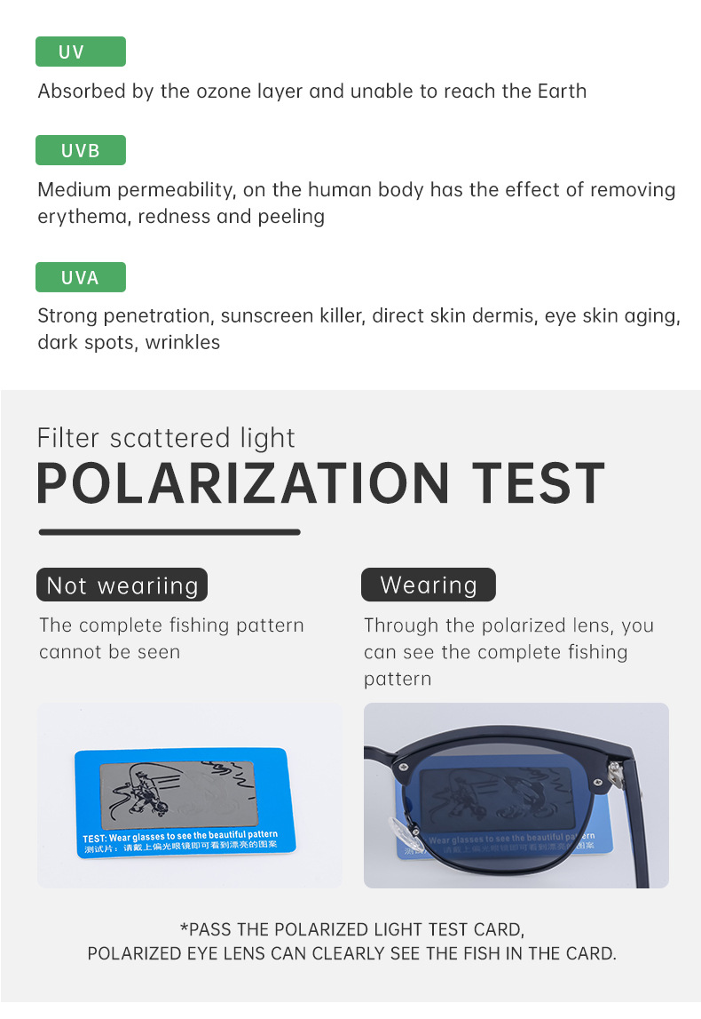Polarized Sunglasses For Men And Women Retro Style Half Frame_voghion.com