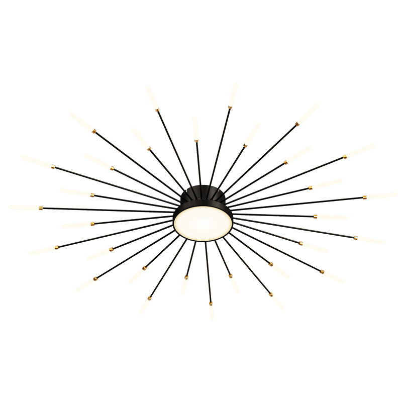 Luz de sala de estar nueva lámpara de fuegos artificiales creativa moderna lámpara de techo de dormitorio minimalista lujoso lujoso lujoso luz de sala de estar L002