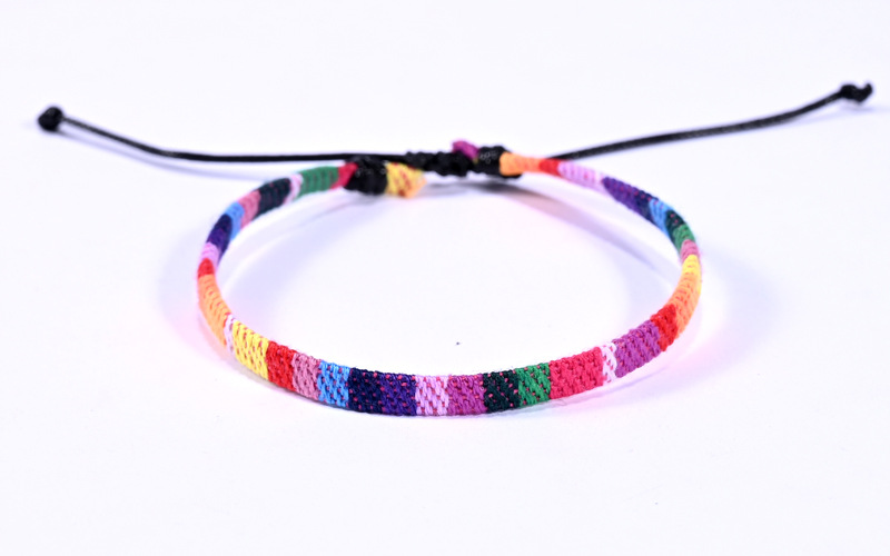 Retro Color Block Cloth Knitting Unisex Anklet 1 Piece display picture 3