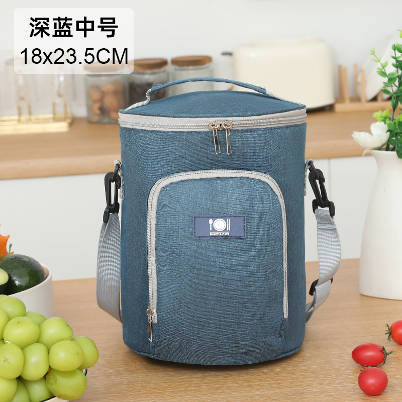 Bolsa de aislamiento portátil de alto valor facial para el trabajo y la escuela con bolsas de almuerzo, bolsas de aluminio gruesas, bolsas de almuerzo redondas