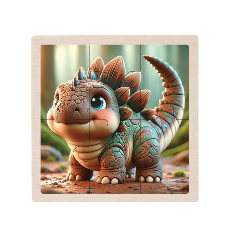 Rompecabezas de madera de los niños dinosaurio animal océano bebé iluminación cognitiva rompecabezas juego educación temprana juguetes educativos