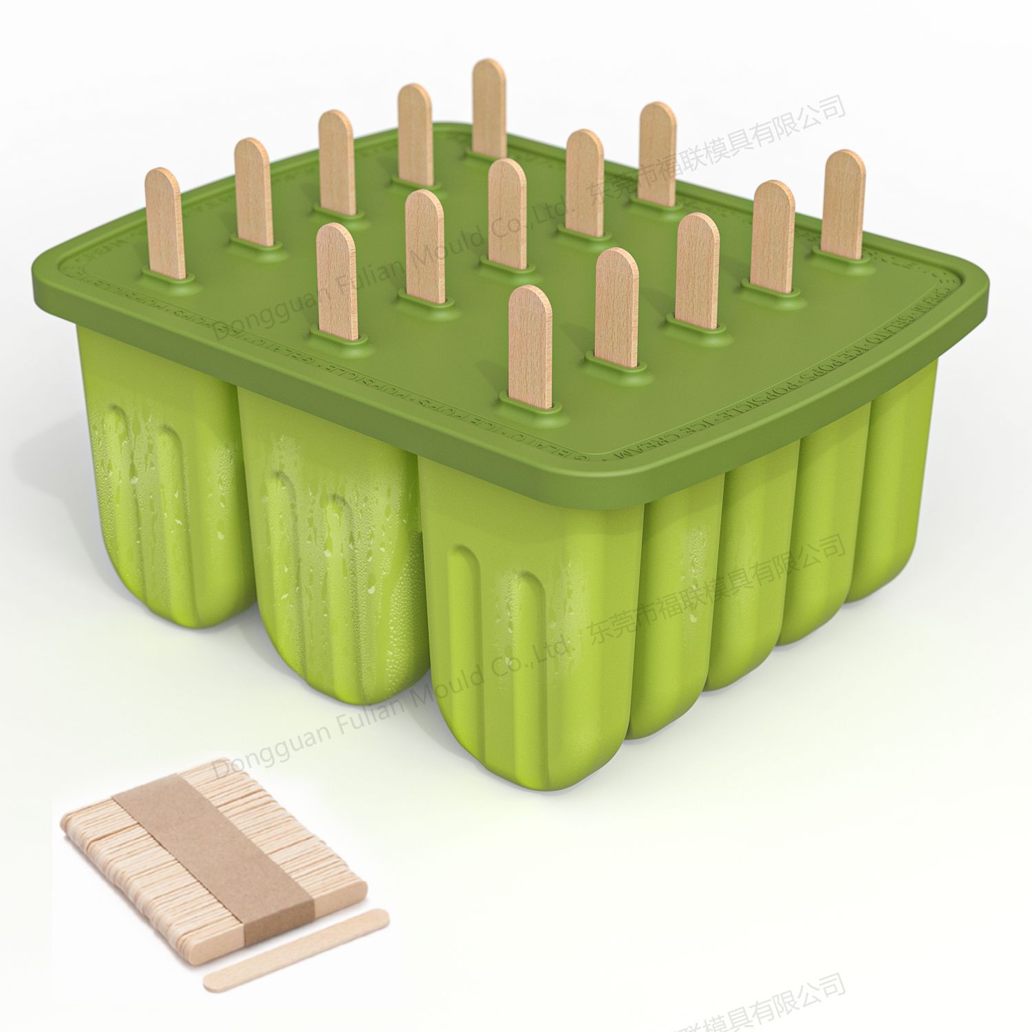 Nuevo molde de helado creativo con cubierta fácil de desmoldear helado de silicona de grado alimenticio casero helado de silicona molde de hielo