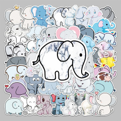 50 pieces of elephant creative trendy waterproof graffiti stickers suitcase scooter computer tablet cartoon decorative stickers