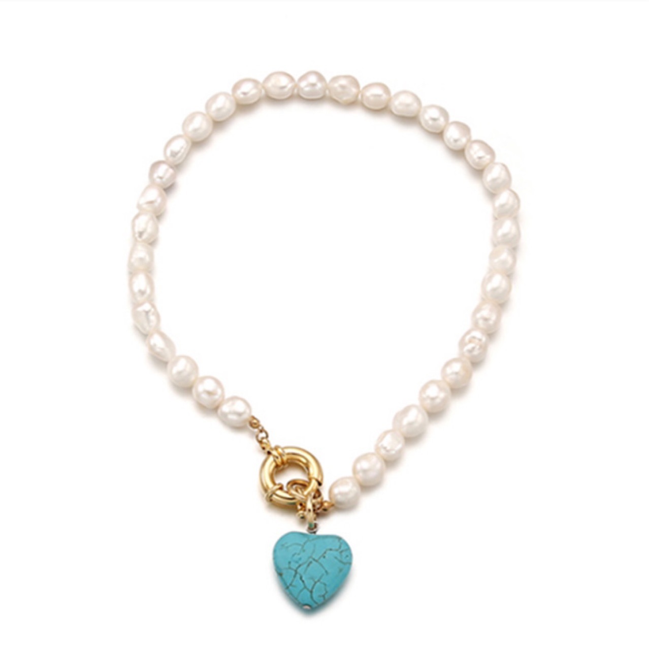 Fashion Pearl Heart-shape Alloy Necklace Wholesale display picture 7