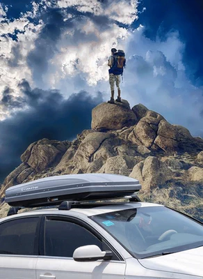 Roof box — for Self-Driving Tours, Wholesale - 500l-gray-purchase-of-suitcase-alone-does-not-include-crossbar