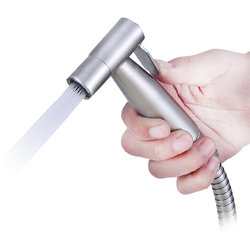 Bathroom 304 stainless steel bidet toilet spray gun set companion high-pressure body washer booster nozzle