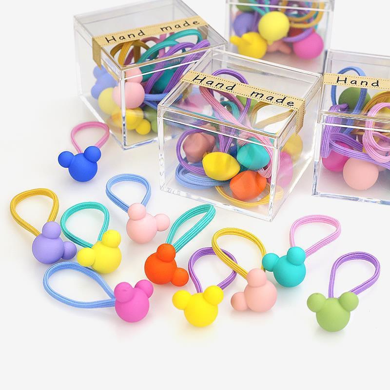 Alta cuerda de Pelo elástico lazo del pelo del bebé banda de goma niños banda de pelo Niños Accesorios para el cabello color caramelo cuerda de pelo niñas tocado