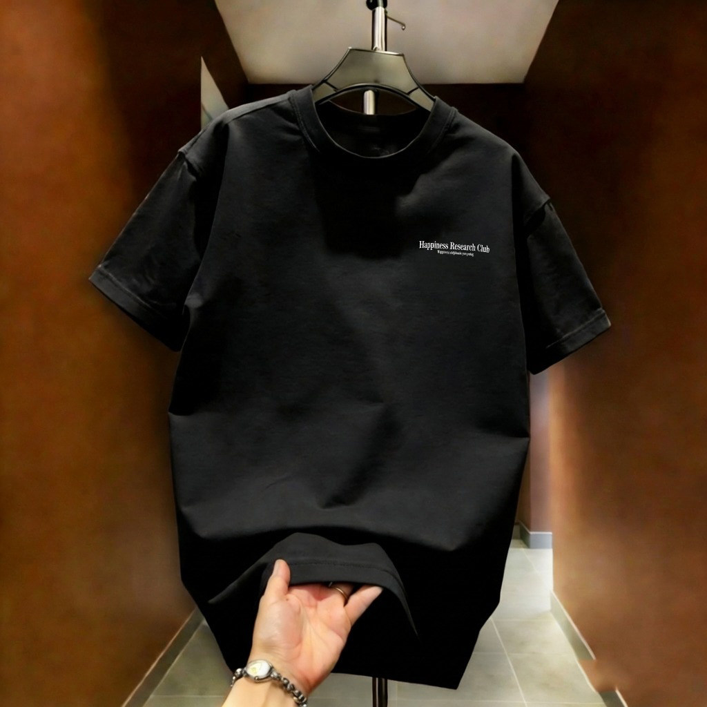 T-shirt à manches courtes grande taille 100 % coton, coupe ample unisexe, tendance et stylé, idéal pour l'été et Instagram._voghion.com