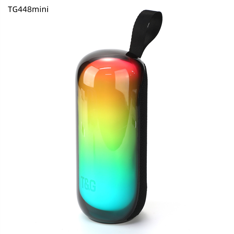 Transfronterizo TG448 mini altavoz bluetooth RGB alto valor de luz de color tela al aire libre tarjeta portátil sonido bluetooth