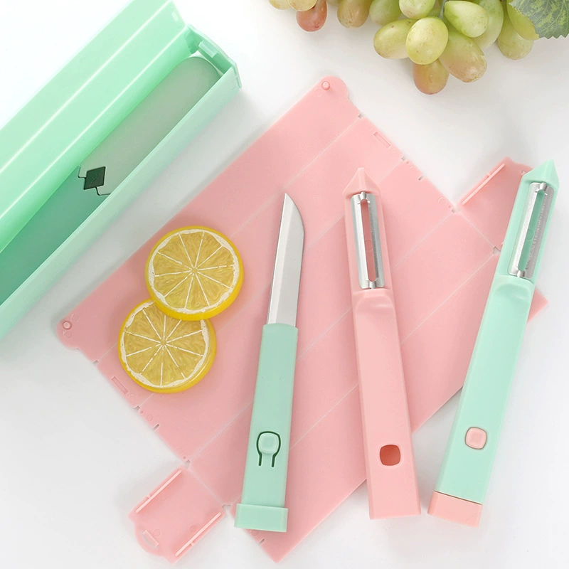 Набор посуды с многофункциональным ножом для очистки овощей Фруктовый нож разделочная доска Портативная складная разделочная доска пластиковая разделочная доска