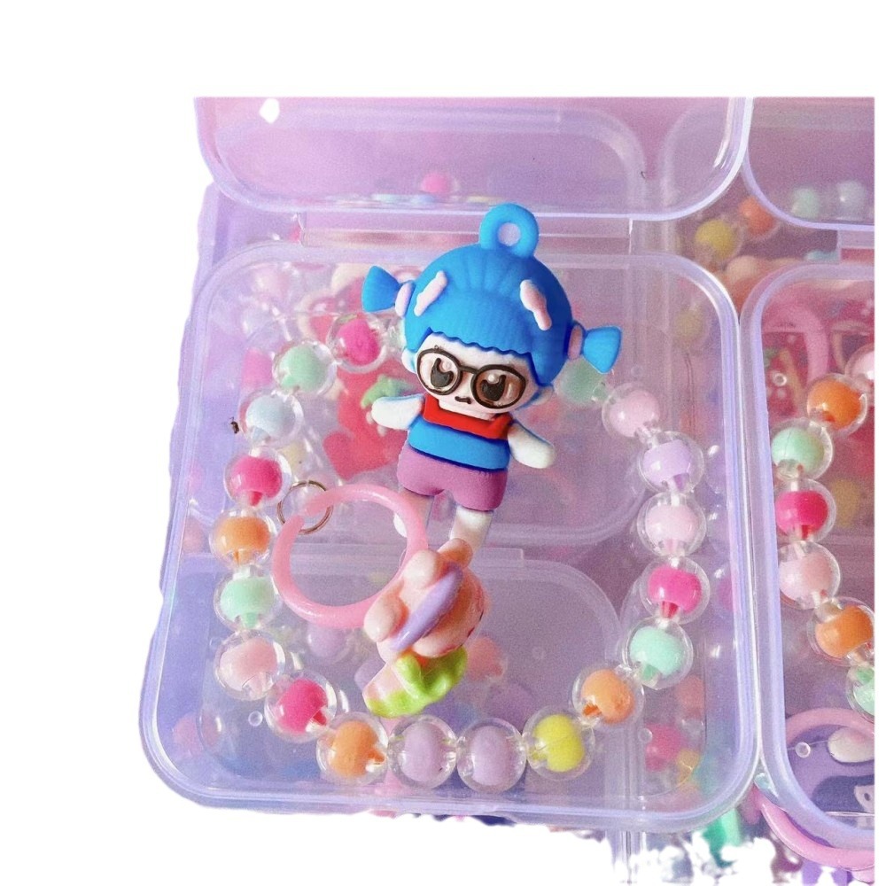 Joyería DE LOS NIÑOS juguete anillo pulsera muñeca traje dibujos animados creativo DIY regalo la muchacha