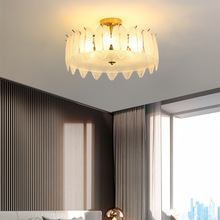 后現代LED客廳玻璃燈創意卧室燈樣板房法式個性簡約藝術水晶燈飾