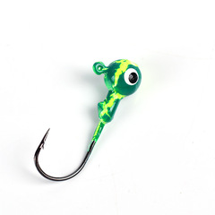 倒刺鉛頭鈎垂釣配件小鈎路亞朝天鈎漁具用品鉛墜帶圖案內彎鉛頭鈎