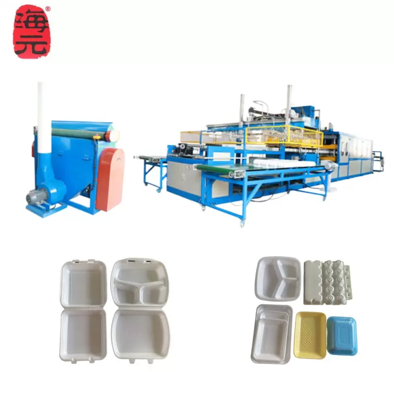 快餐盒真空成型机 海元工厂制造PS发泡托盘餐盒设备13780912769