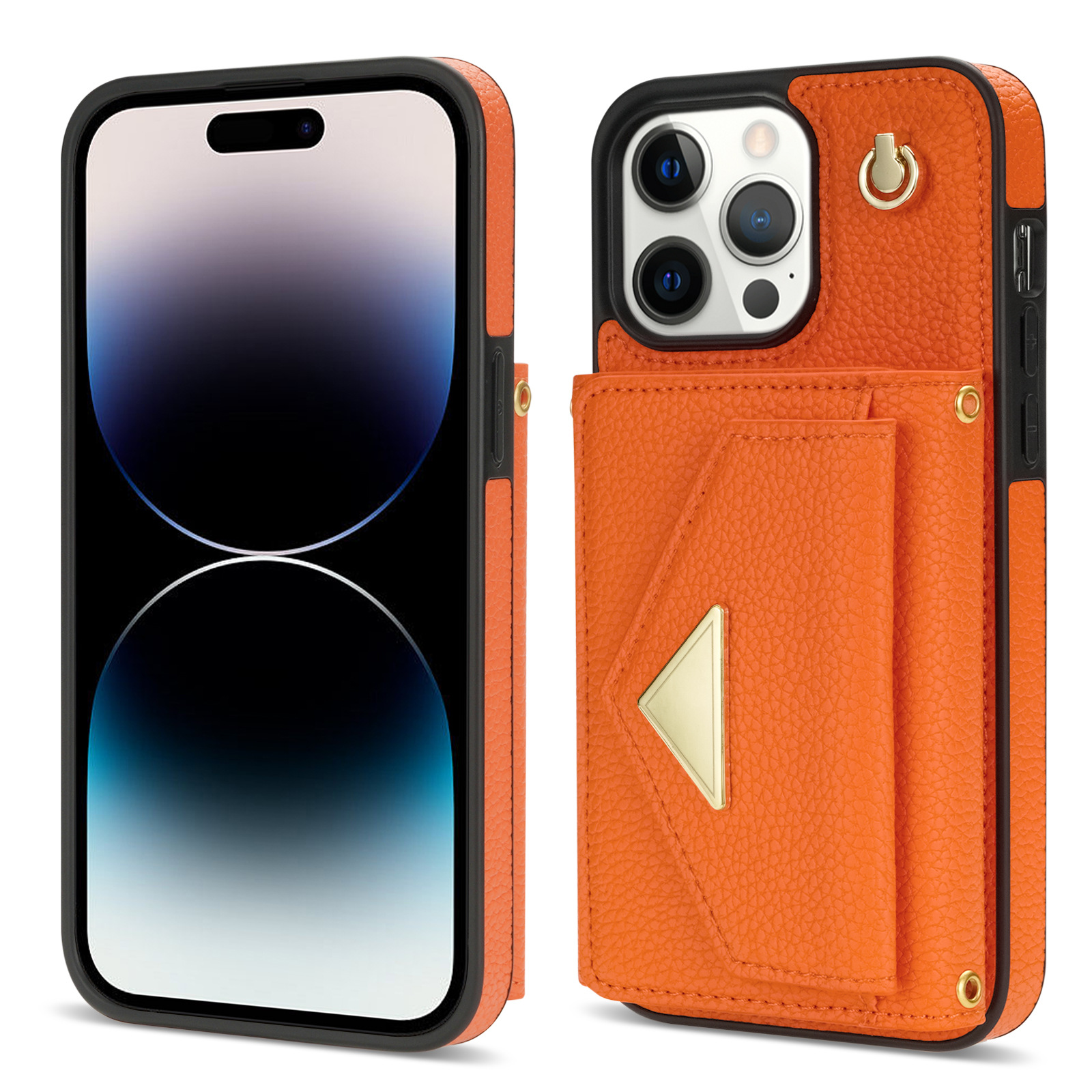 110g Weight iPhone Applicable Brands Pu Leather Material Solid Color Pattern Retro Style Retro Solid Color Pu Leather   Phone Cases 22