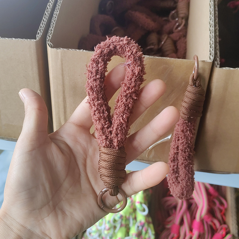 新しい色の手編みの蝶結びのキーホルダーの紐の学生のカメラのかわいいカップルのリュックサックの飾りの紐|undefined
