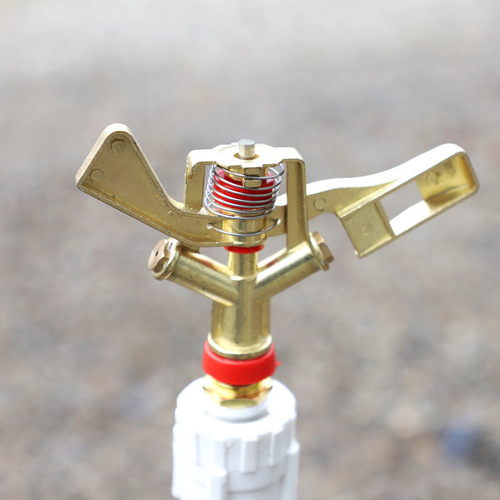 4 points zinc alloy rocker nozzle DN15 lawn rotating 360 degree swing sprinkler irrigation metal double spray 6 points