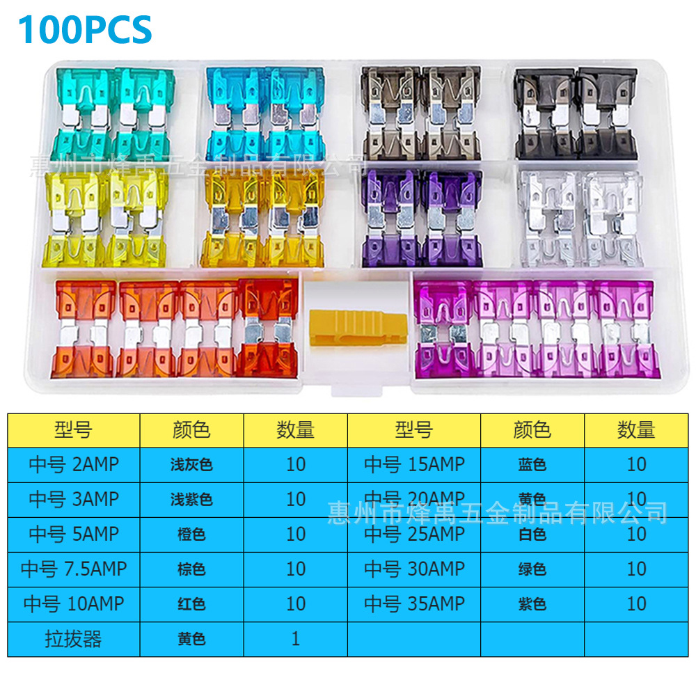 100PCS 中号 2-35A