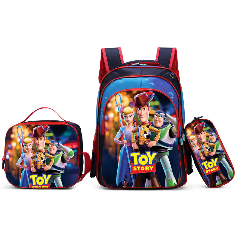 Nuevo Kpop América del Sur 16 pulgadas tres piezas juego de tirón para niños 3D brujas caza mochila de hombro para estudiantes doble espalda