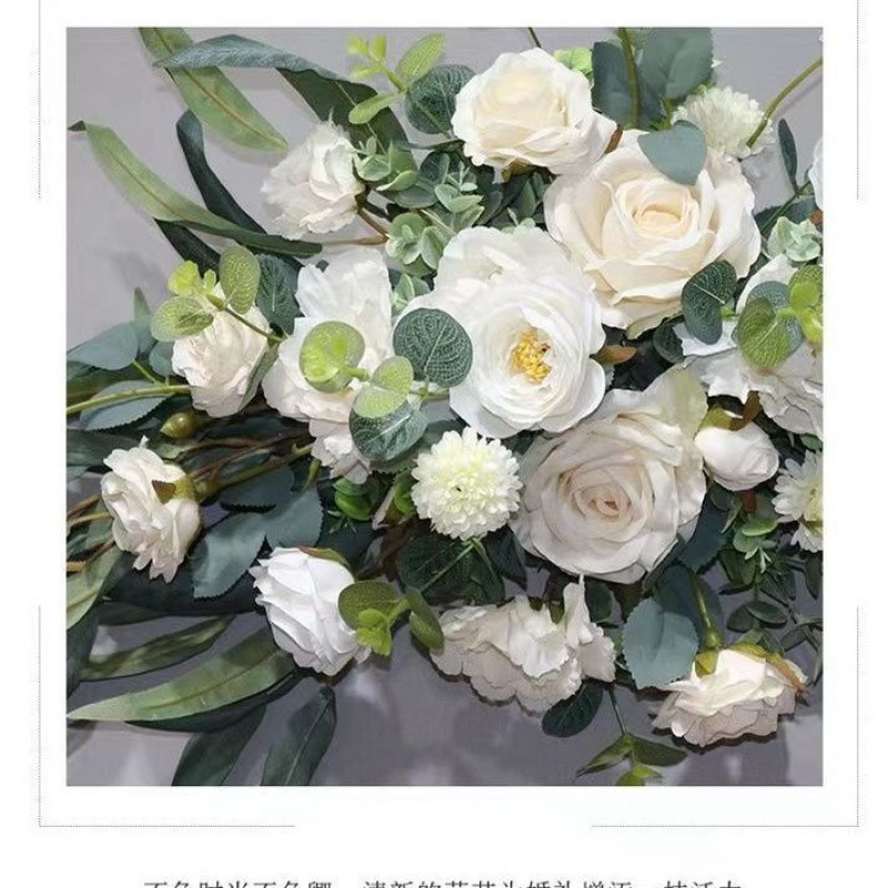 KT婚礼迎宾牌花艺订婚派对商务指引指示牌花艺水牌花仿真绢花婚庆|undefined