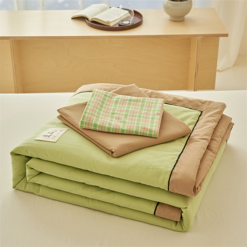 Edredón de aire acondicionado de algodón edredón fresco de verano edredón individual lavable a máquina en verano edredón de verano dormitorio de estudiantes edredón delgado núcleo 3
