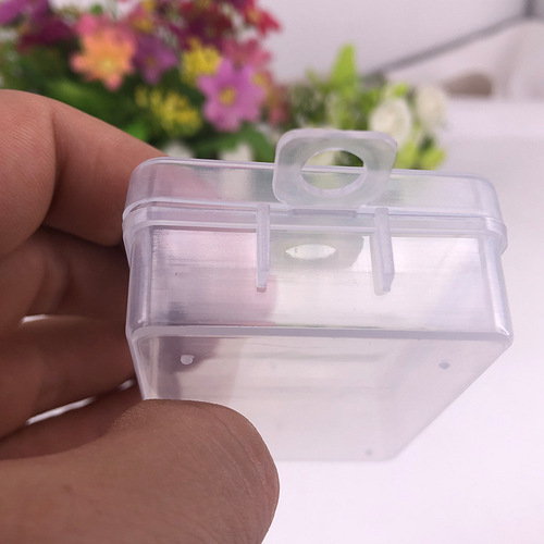 Transparent plastic box universal PP plastic small box jewelry storage box fish hook packaging box small empty box small box batch