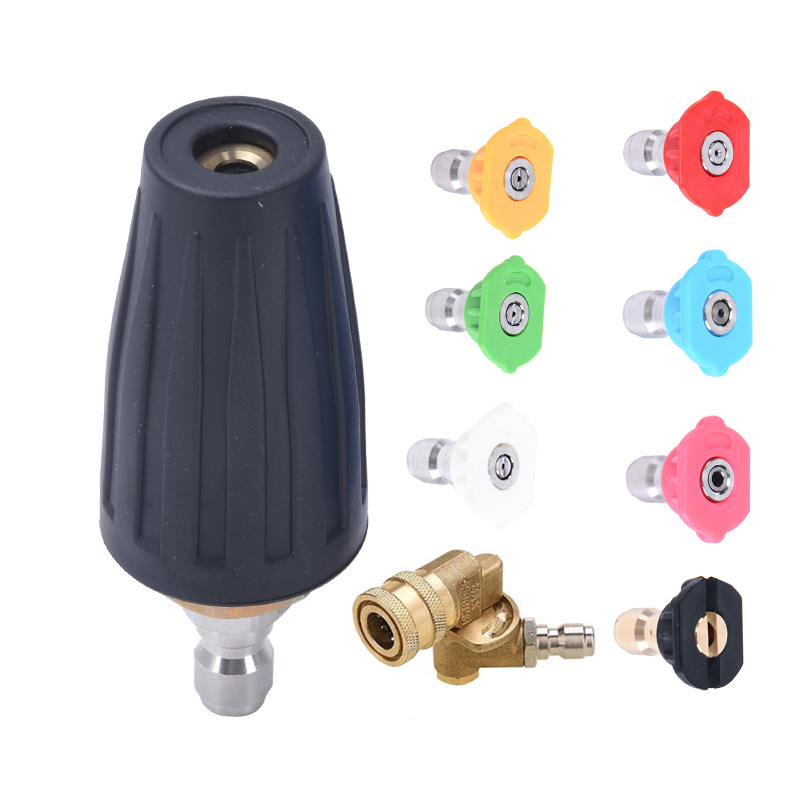 검정색 회전 구리 노즐 + 노즐 7개 + 기어 커넥터 5개