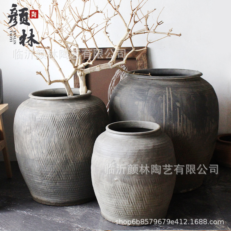Large Pottery Pot Floor-Standing Flowerpot Pottery Pot Large Courtyard Old Flowerpot Rough Old Pottery Antique Pot Antique Amphibious Pot Large Pottery Pot Floor-Standing Flowerpot Pottery Pot Large Courtyard Old Flowerpot Rough Old Pottery Antique Pot Antique Amphibious Pot
